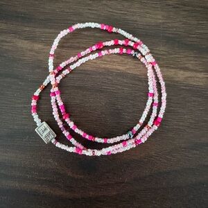 Me to We Pink Seed Bead Wrap Bracelet - Women Jewelry